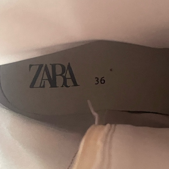 Zara tall rain boot. Women’s size 36. Zipper. Lug sole. Wore maybe twice - Picture 3 of 5